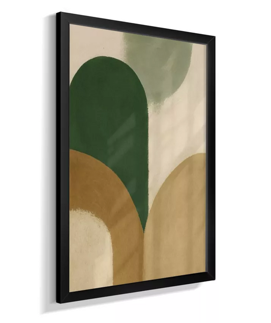 Quadro Decorativo Abstrato Verde e Bege – Quadro Moderno para Decoração de Sala KD-836-LF