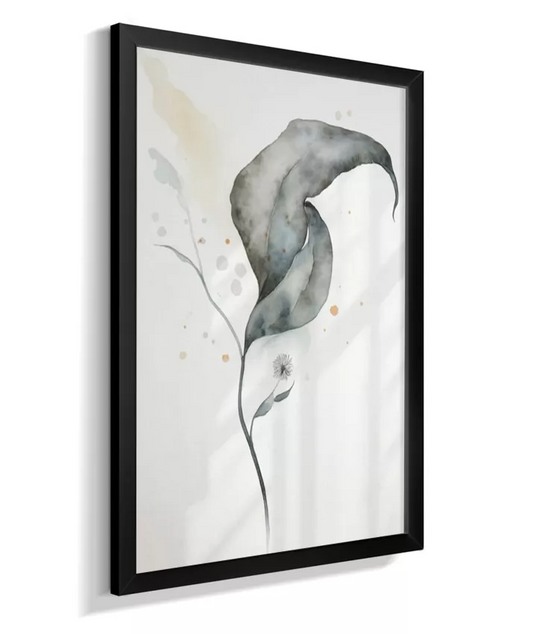 Caminhos Fluídos – Quadro Abstrato Moderno em Tons Neutros para Sala ou Escritório A861594