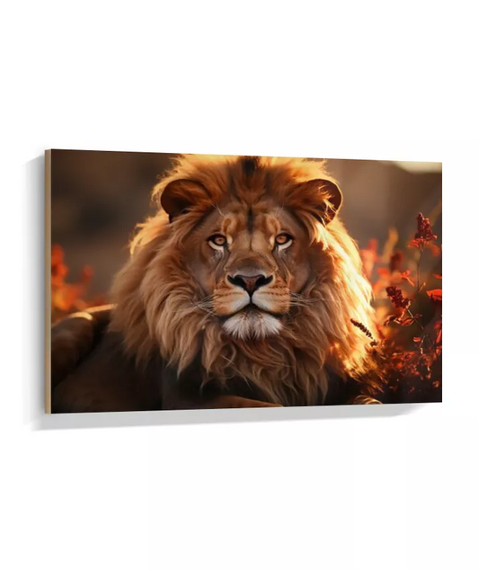 Quadro Decorativo Leão Rei – Arte Animal para Sala e Escritório A632589