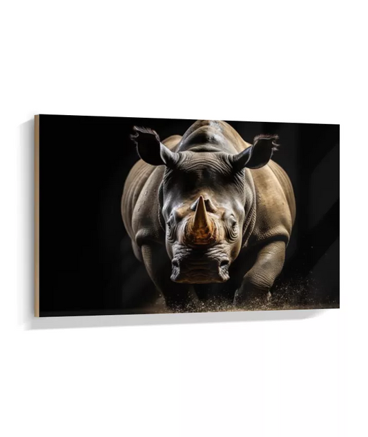 Quadro Decorativo Rinoceronte – Arte Animal Exótica para Ambientes Autênticos A873294