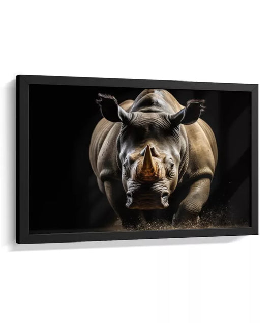 Quadro Decorativo Rinoceronte – Arte Animal Exótica para Ambientes Autênticos A873294