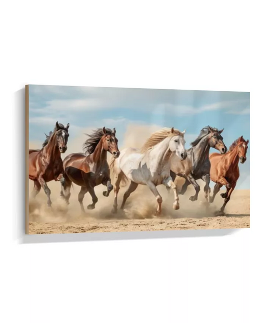 Quadro Decorativo Cavalos Correndo – Arte de Movimento e Liberdade para Decoração A913826