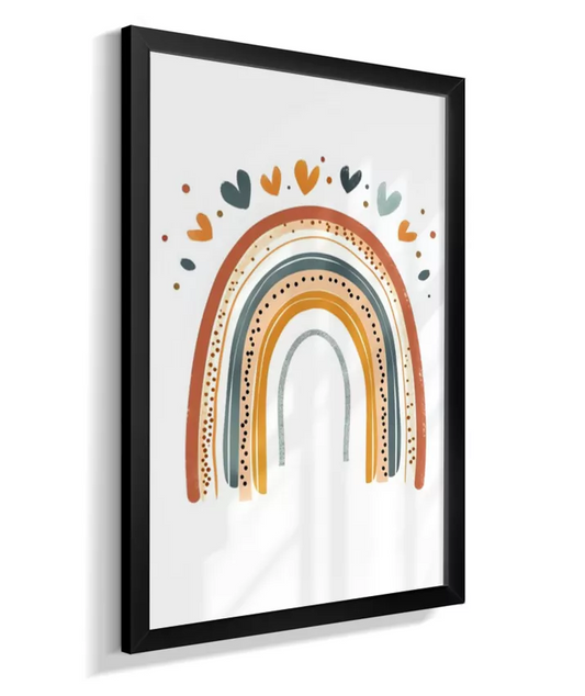 Arco-íris Colorido com Corações
