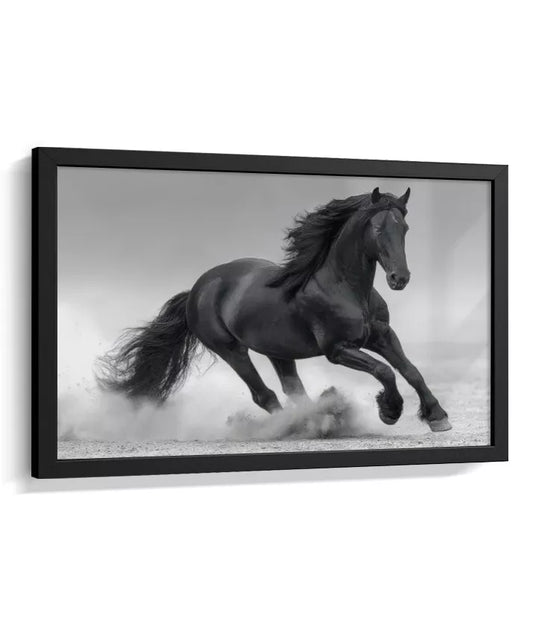 Quadro Decorativo Cavalo Preto – Arte de Força e Liberdade para Sala ou Escritório A764189