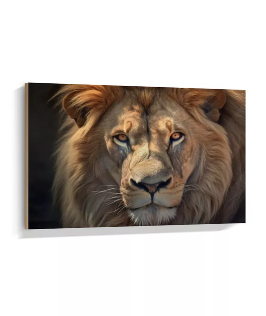 Quadro Decorativo Leão Majestoso – Arte Animal para Sala e Escritório A781352