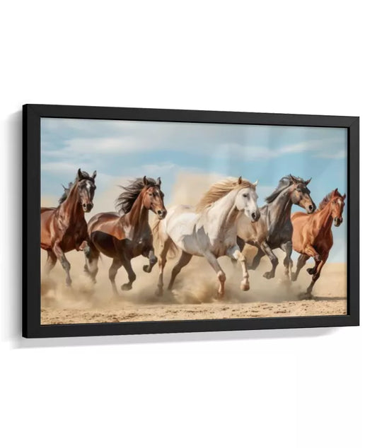 Quadro Decorativo Cavalos Correndo – Arte de Movimento e Liberdade para Decoração A913826